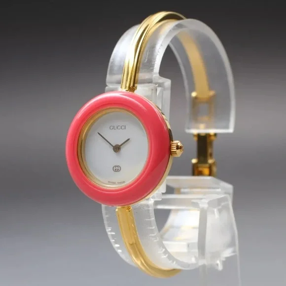 GUCCI ICONIC 14K Gold Plated LUXURY Statnent Watch - Picture 3 of 11